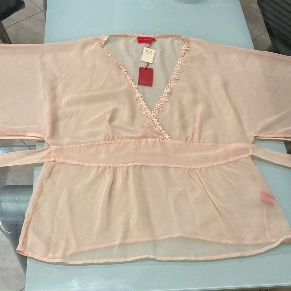 NWT sexy Von Mayr Romance woman’s sheer blouse